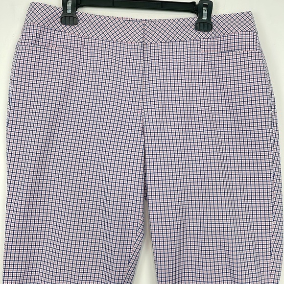 Talbots Pink and Blue Signature Plaid Capri Pants. Size 12. - Picture 3 of 14